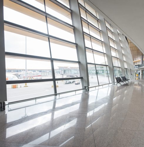 the airport lounge